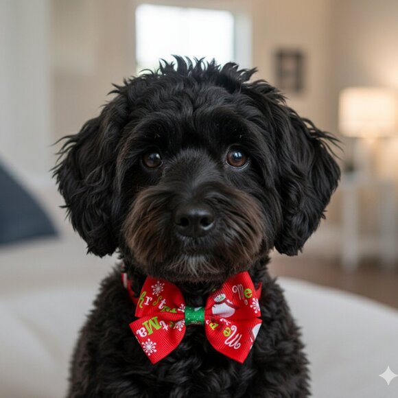 Christmas Pet Bow Tie - Picture 1 of 12